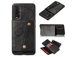 Capa Protetora Magnética À Prova De Choque Com Fecho Duplo De Pu Tpu Com Compartimento Para Cartão E Suporte Para Oppo Reno3 Pro