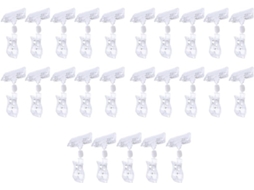 Conjunto De 25 Clipes Transparentes Para Prateleiras Vidro, Ideais Para Supermercados E Lojas, Com Design De Cabeça