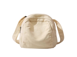 Bolsa Transversal Feminina Redonda Com Bolso Para Celular, Compacta E Versátil, Ideal Para Viagens E Compras. Cor Bege.