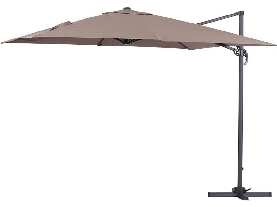 Parasol Lateral De Jardín En Aluminio Sun 3 Cuadrado 3 X 3 M Topo Habitat Et Jardin