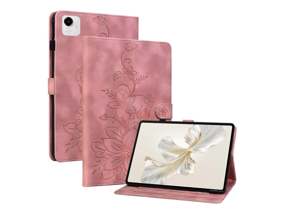 Capa De Couro Com Relevo Lily Para Honor Pad X9a Aquaforge