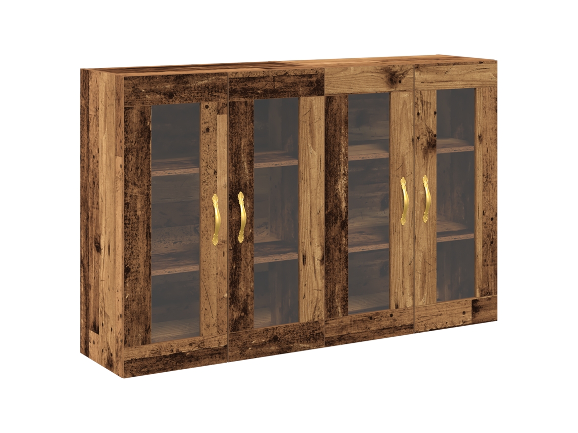 Conjunto 2 Armários De Parede Vidaxl Castanho Derivados De Madeira (69,5 X 34 X 90 Cm)