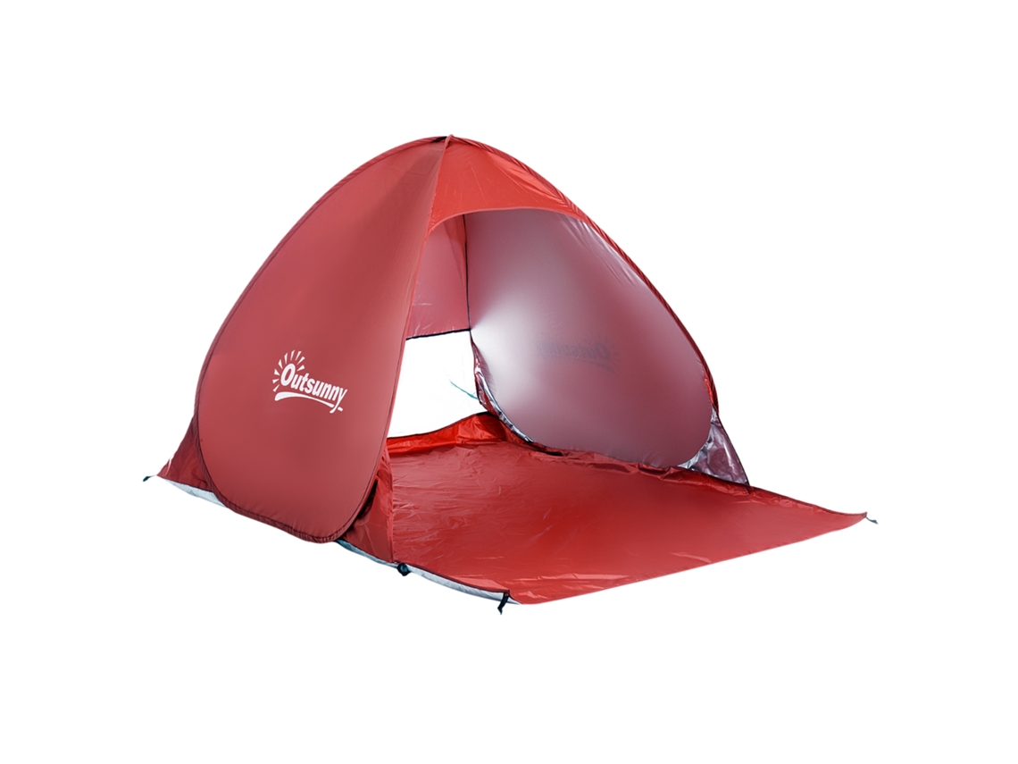 Barraca Pop-up Instantânea Em Poliéster E Aço Com Janelas E Proteção Uv Para Camping