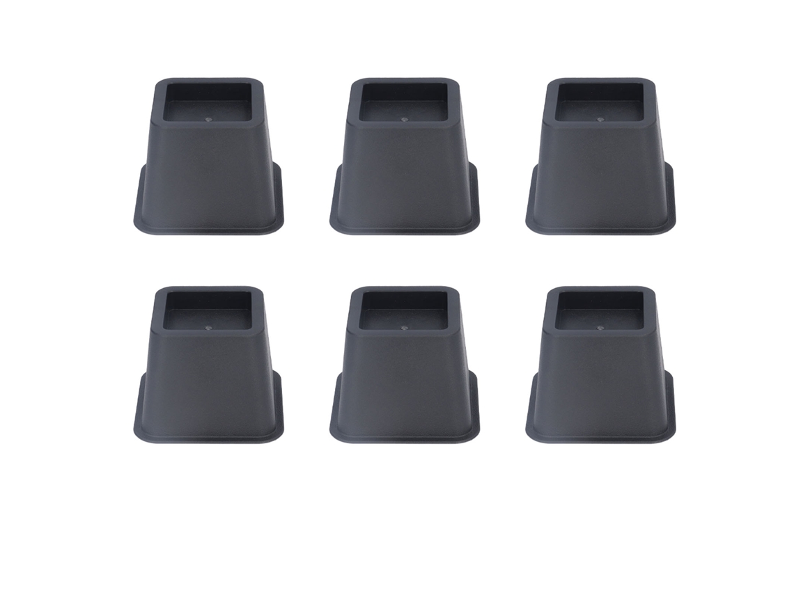 6pcs Elevadores de Móveis Trapezoidais, 3 Polegadas, para Pés de Cama, Sofá, Mesa, Armário