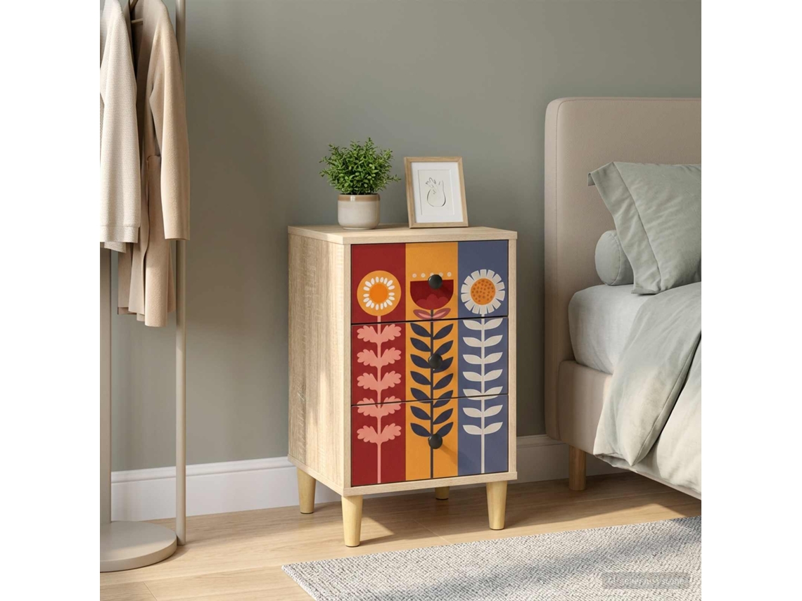 Vidaxl Armário De Cabeceira Essen Carvalho Sonoma 36 X 33 X 60 Cm