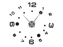 Rebe-kit De Reloj Digital 3d Diy Para Parede Com Escala De Adesivo Decorativo Durável Casa