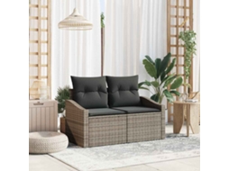 Vidaxl Sofá De Jardim Com Almofada 123 X 62 X 69 Cm Vime Pe