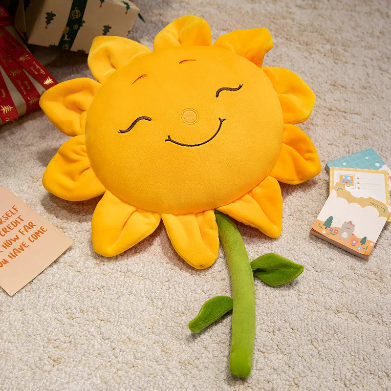 (amarelo, 45 cm) Lindo brinquedo de pelúcia animado de girassol