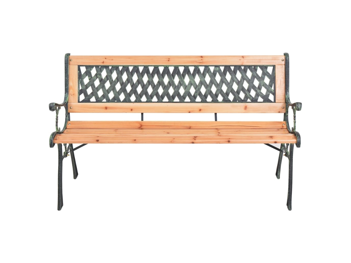 Maison Exclusive - Banco De Jardim 116 Cm Ferro Fundido E Madeira De Abeto Maciça