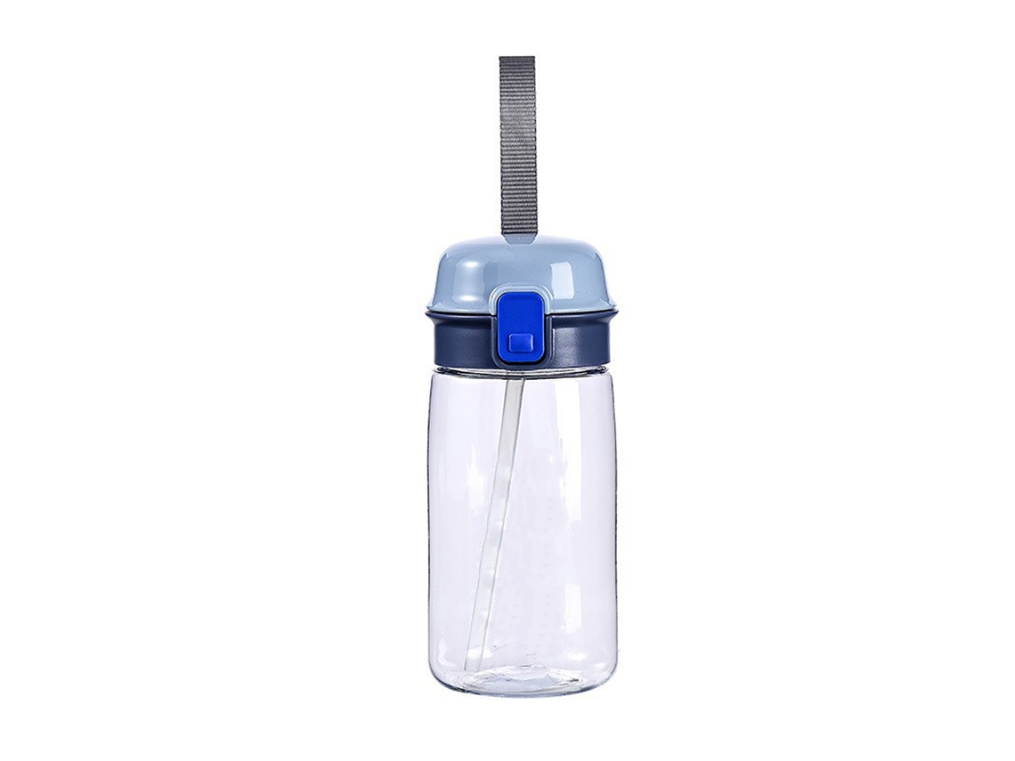 Garrafa de Água com Canudo 520ml Anti queda com Correia