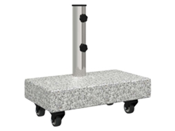 Base De Parasol Com Rodas Vidaxl Cinzento Granito