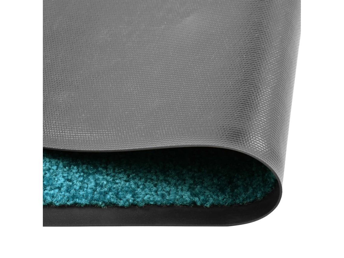 Tapete de Porta Lavável 120x180 Cm Azul Ciano MAISON EXCLUSIVE