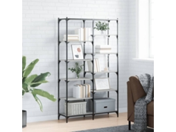 Vidaxl Estante 100x32x170 Cm Derivados De Madeira E Ferro Cinza Sonoma