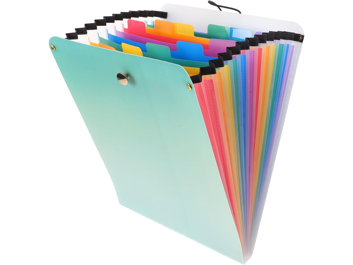 Pasta Sanfonada Vertical De Plástico Osaladi Com Bolsos, Organizador Expansível Para Documentos Escolares, Pasta