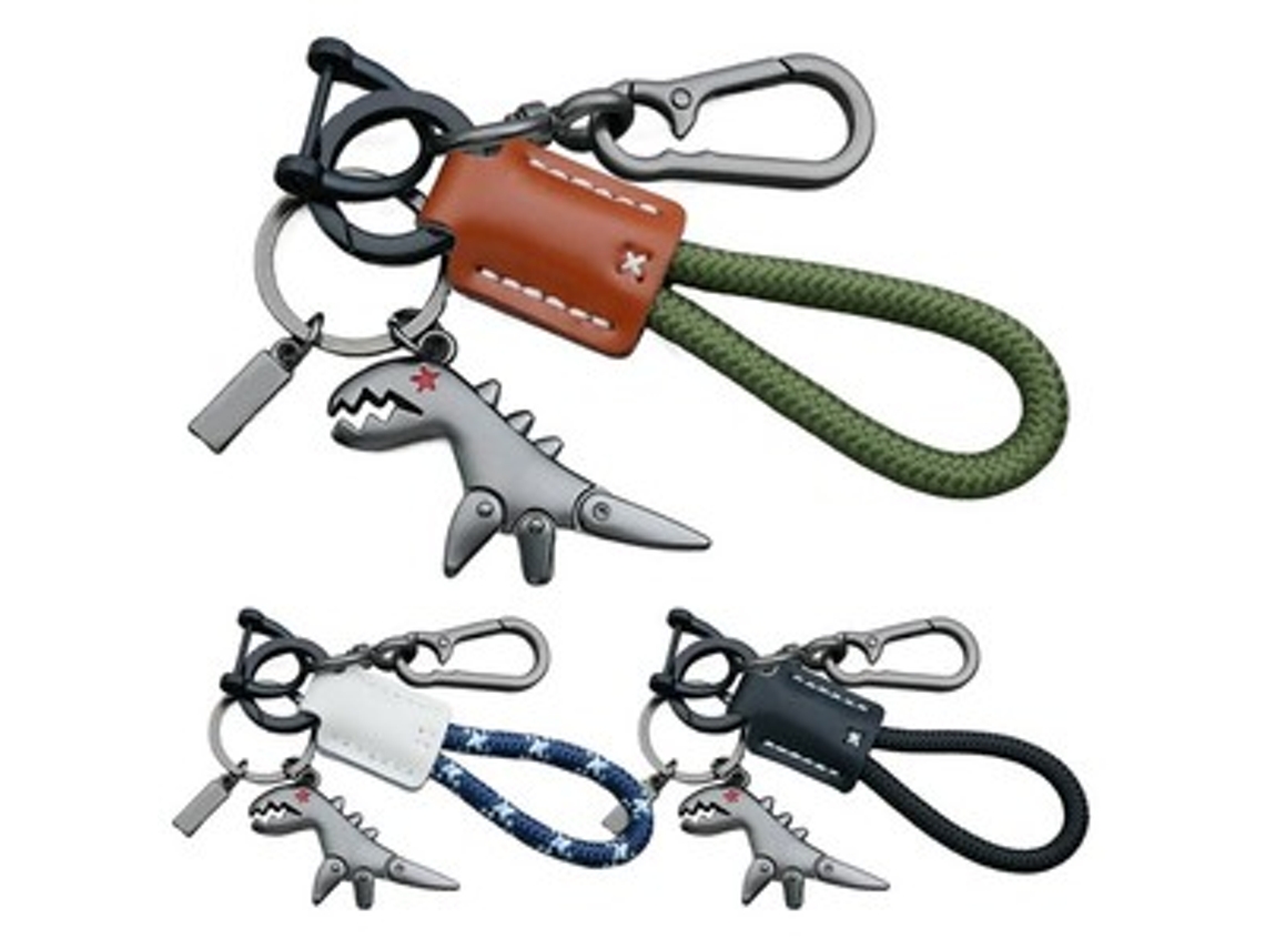 2 Peças De Pingente De Bolsa De Dinossauro Fofo Desenho Animado Dinossauro Chaveiro Com Pulseira Novidade Zeuxo