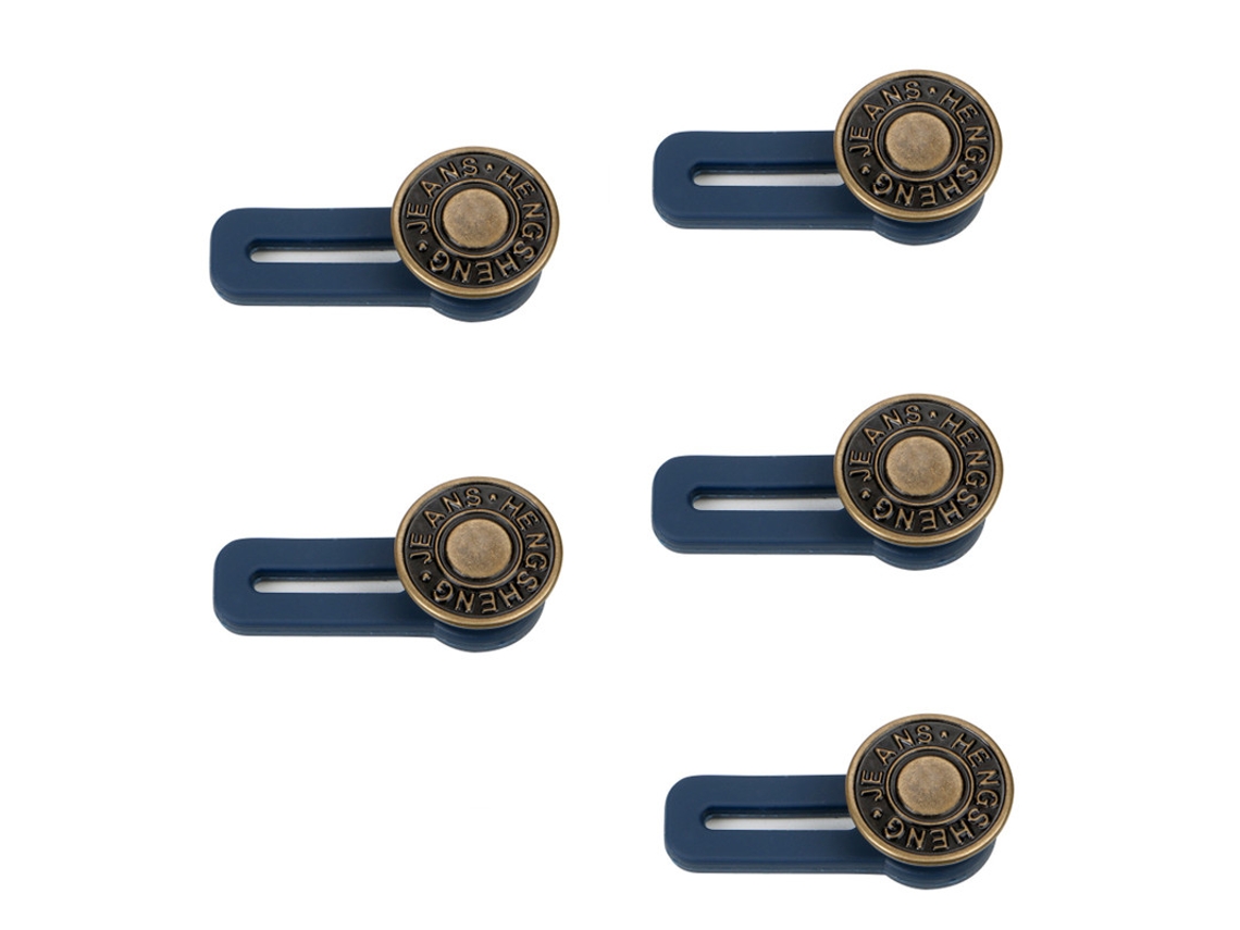 Extensor De Cintura Para Jeans, Saias E Calças, Pacote Com 5 Blue