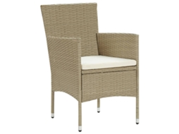 Maison Exclusive - Cadeiras De Jantar Para Jardim 2 Pcs Vime Pe Bege