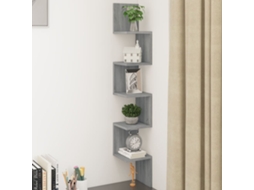 Vidaxl Estante Canto 20x20x127,5 Cm Derivados Madeira Cinzento Sonoma