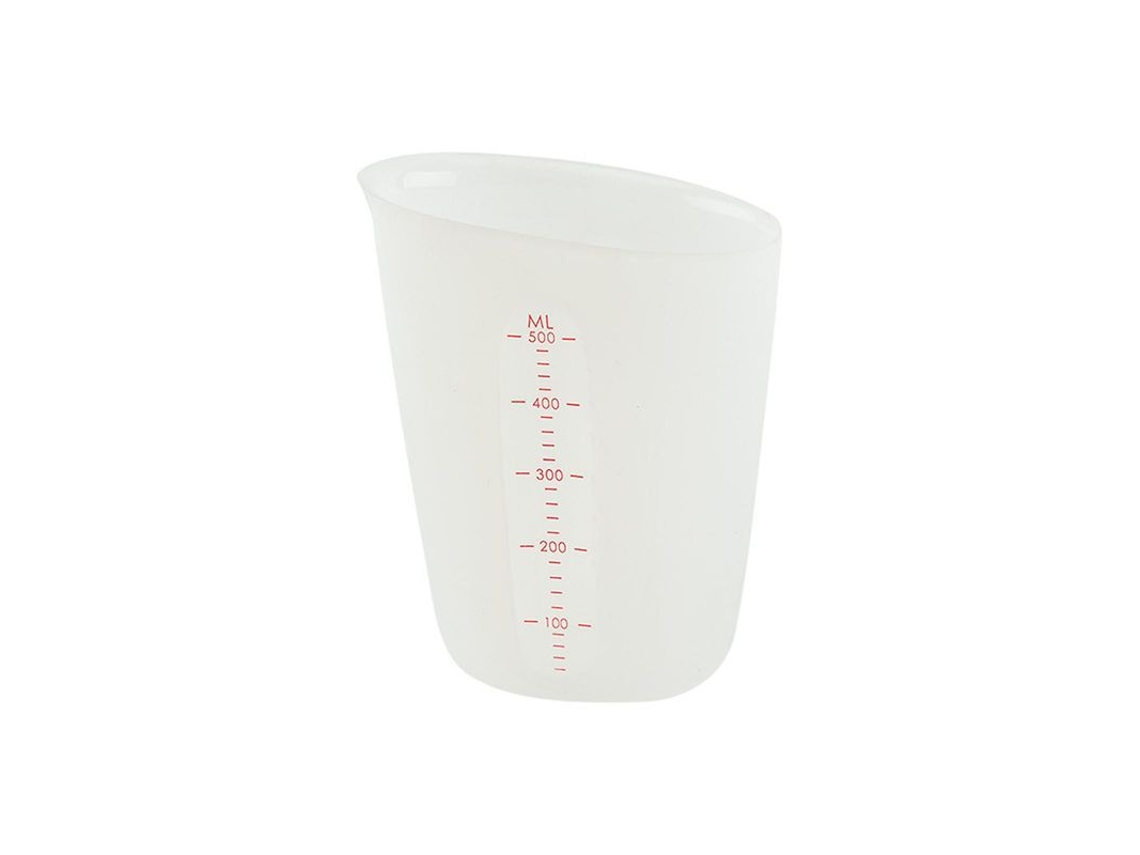 Taza Medidora De Silicona Anti-deslizante Com Borda Suave E Fácil De Limpar Para Confeitaria 250ml/500ml 250ml Blanco