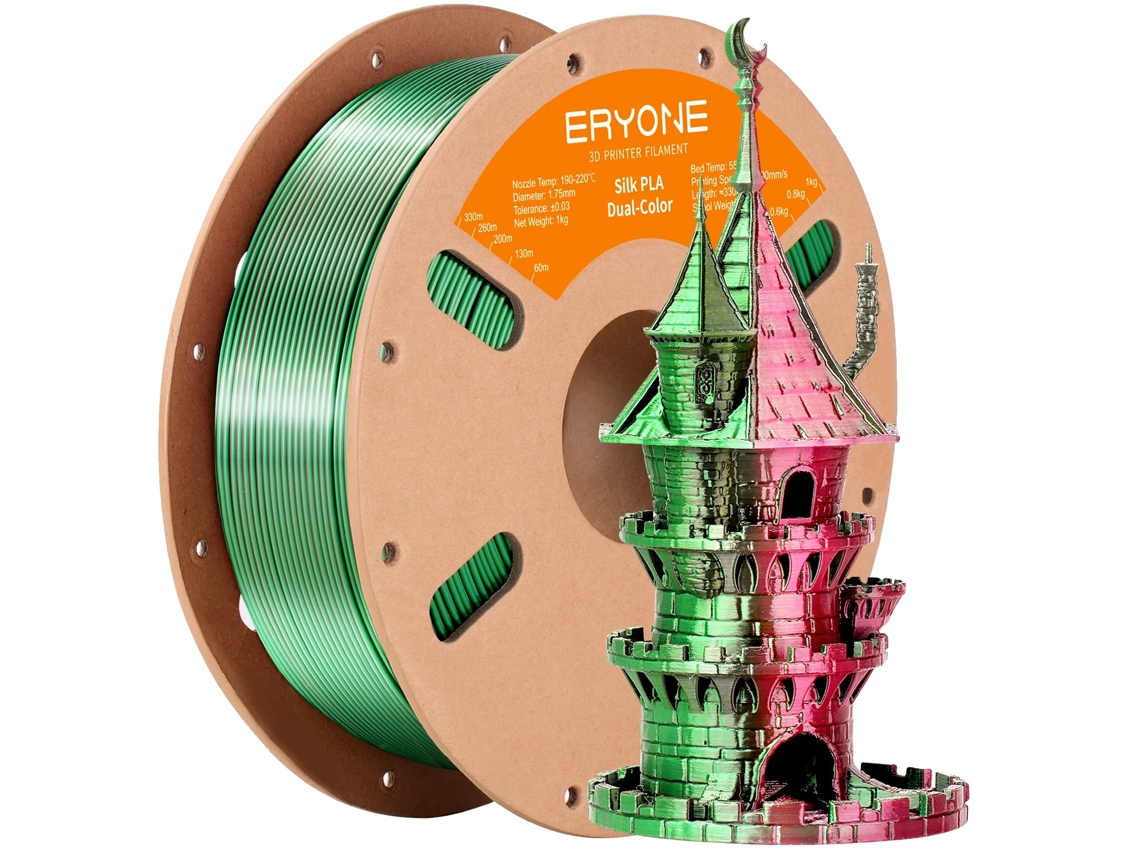 Filamento De Impressão 3d, Série De Duas Cores, Alta Qualidade, Vermelho Verde 3kg