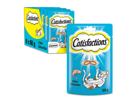 Catisfactions Snacks Para Gatos Com Sabor De Salmão 60 Gr