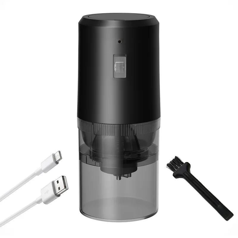 Moedor De Café Elétrico Cerâmica, Preto, Para Grãos De Café, Com Moagem Prática Para Espresso, Café Coado, Casa, Escritório E Viagens