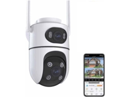 Câmera Wi fi Externa com Lente Dupla 4k Hd, Câmera Ptz 2k com Rastreamento. SFUSHOS