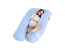 Almofada para Grávidas, Travesseiro de Dormir para Gestantes, Alívio Dor no Corpo Durante a Gravidez SPQMENT (150x80cm azul jade)