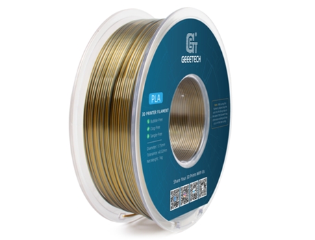 Filamento Geeetech Silk Pla 1,75 mm, duas cores, Ouroprata, alta qualidade ±0,03 mm, compatível com Ender 3, Kobra, Bambu Lab!
