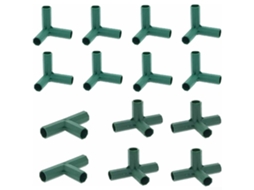 Conjunto De 14 Conectores Para Estrutura Estufa, Tubos Pvc 16 Mm,