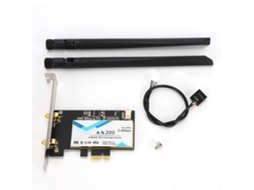 Placa De Rede Pci E De 2400 Mbps Para Desktop, Compatível Com Intel Ax200 802.11ax Wifi 6 E Bluetooth 5.0, Com Defletor Baixo. Aquaforge