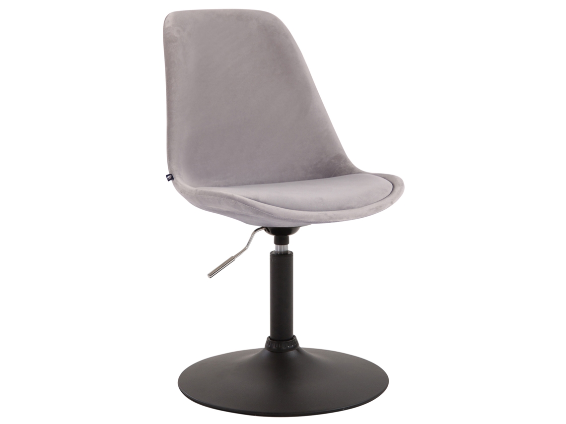 Cadeira de jantar de veludo Maverick cinza/preto CLP