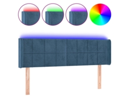 Led Headboard, Led Headboards Vidaxl Azul Veludo (147 X 16 X 78/88 Cm)