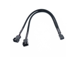 Divisor Y MDUG com cabo trançado e conector macho PWM de 3/4 pinos