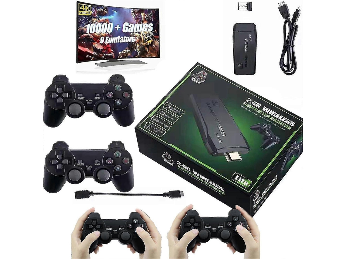 Mais De 20.000 Controles De Videogame 4k Hdmi Tv, Console De Videogame Retrô Com 2 Controles Sem Fio, 4k Game Stick 100 Novo Ly Ebike
