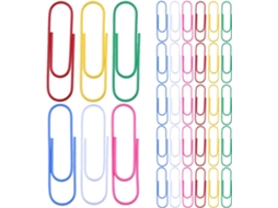 Clips de papel revestidos multicoloridos Operitacx, pacote com 60 unidades, 10 cm, 94 unidades, clipes de plástico para documentos