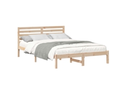 Estrutura da Cama com Cabeceira Castanho 140 X 220 Cm MAISON EXCLUSIVE