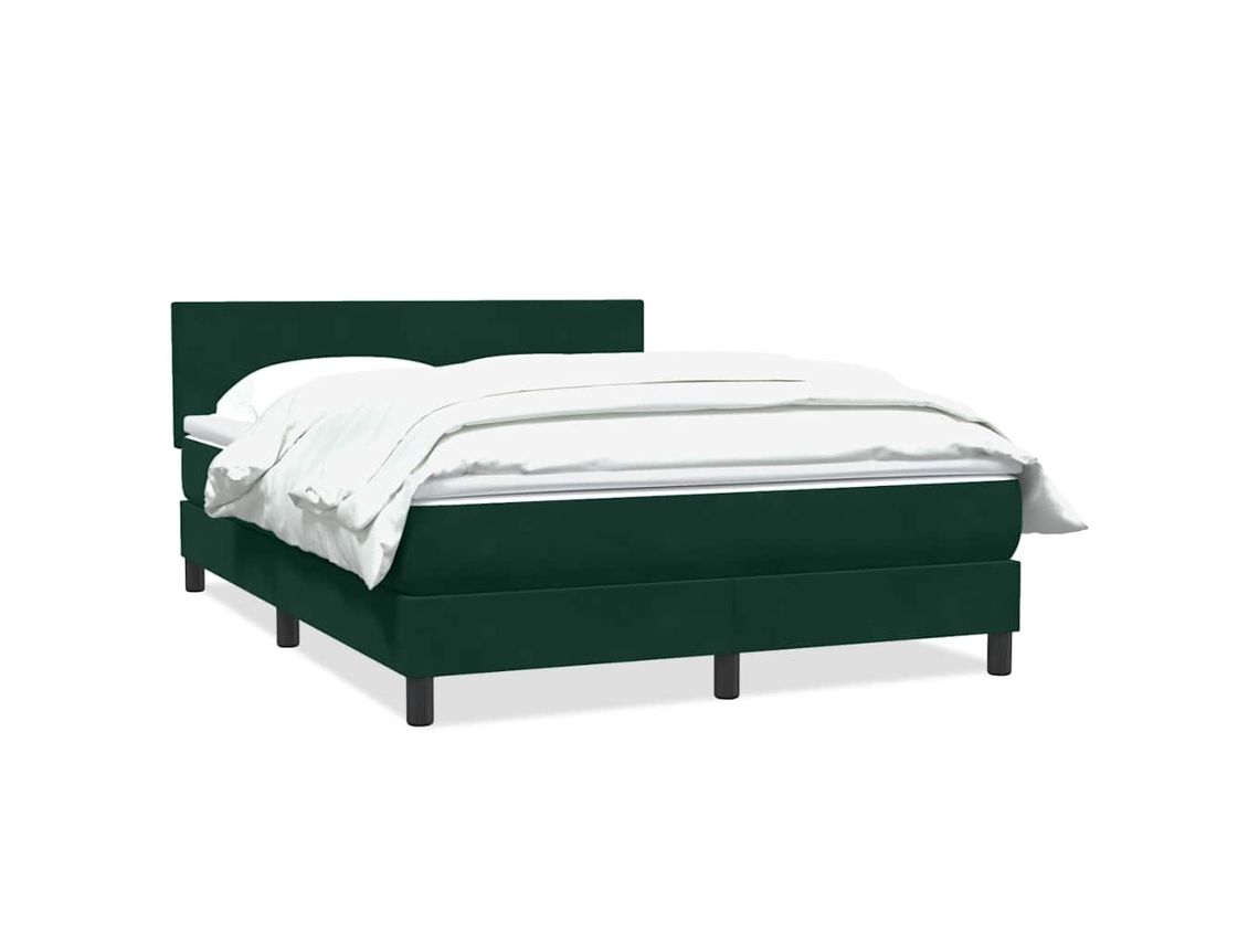 Cama com Molas/colchão 160x220 Cm Veludo Verde escuro MAISON EXCLUSIVE