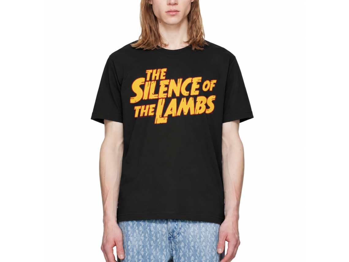 Rockinstone Silence Of The Lambs Movie Retrologo Black Adult T-shirt Size:m