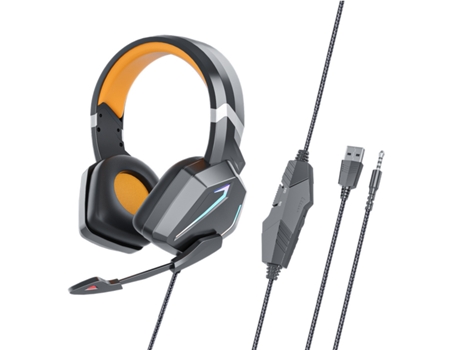 Auscultadores Bluetooth JLTRUM SY-G20 (Over Ear - Microfone - Laranja)