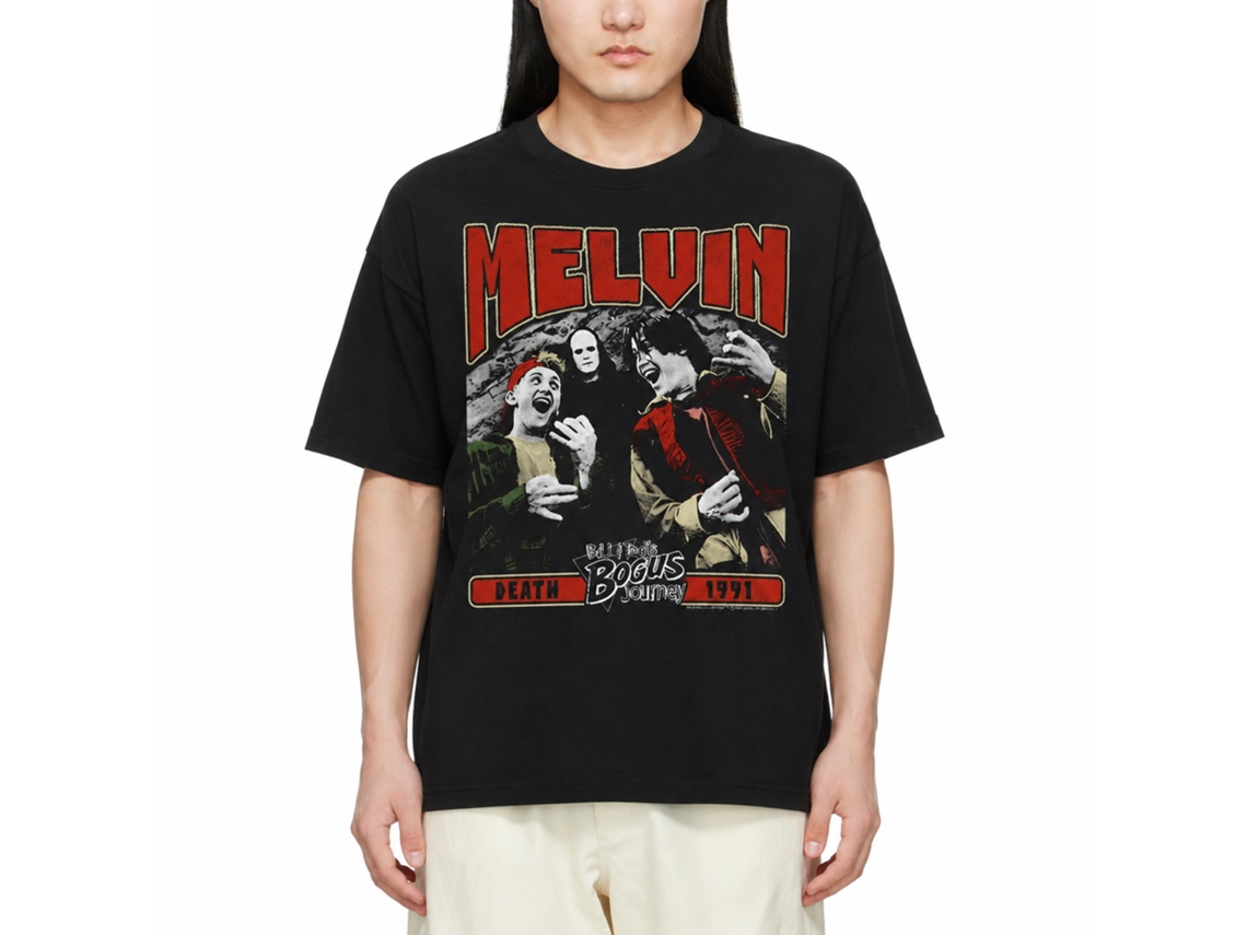 Rockinstone Bill And Ted Melvin Black Adult T-shirt Size:xl