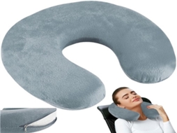 Lurelia Almofada Viagem, Espuma Viscoelástica, Ergonómica, Lavável, Removível, Compacta, 12v Carro, Avião