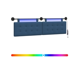 Conjunto 1 Cabeceira De Quarto Vidaxl Azul Tecido (170 X 55 X 5 Cm)