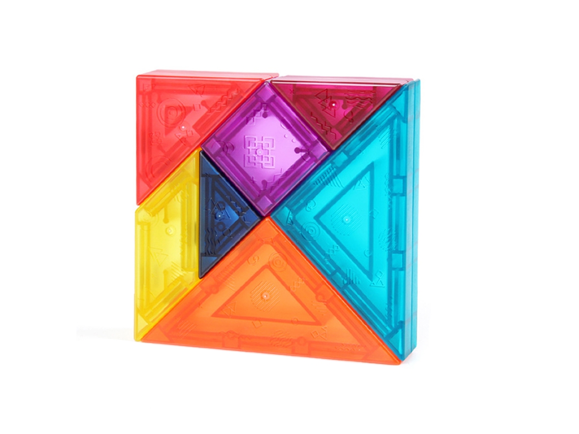 Mali blocos de Construção Tangram Magnéticos para Crianças com Reconhecimento de Formas e Estimulação Intelectual