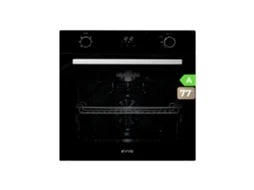 Evvo Forno Integrável H20, 77l, Classe A, 7 Programas, Display Digital, Temporizador, Comando Seletor, Porta Triplo Vidro, Preto