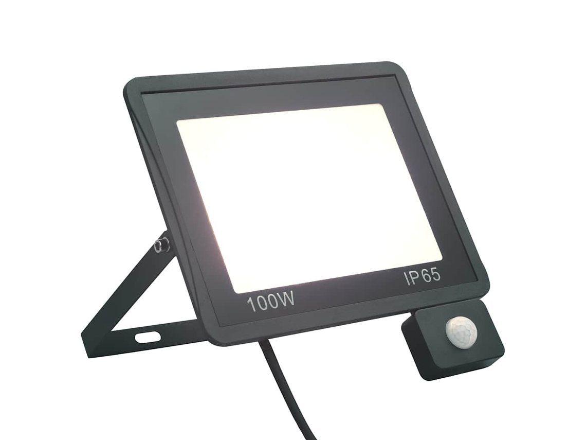 Vidaxl Projetor C/ Iluminação Led E Sensor 100 W Branco Frio