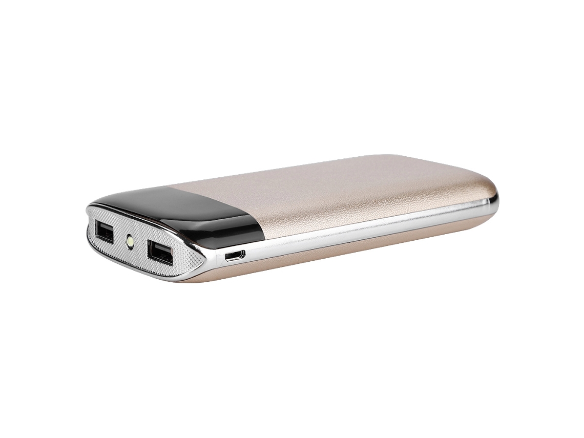 Kit de Capa de Power Bank com textura de couro, digital, dourada