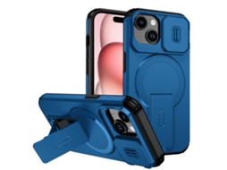 Capa Com Suporte Magsafe Para Iphone 15 - Abertura Deslizante Com Proteção De Câmara