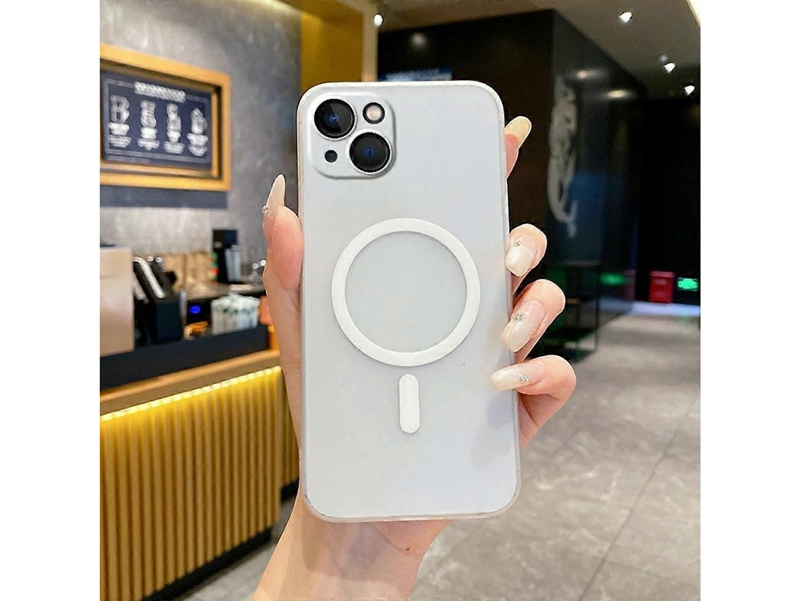 Capa Magnética Fosca Para Iphone 14/13, Compatível Com Pc, Com Protetor De Lente De Câmera