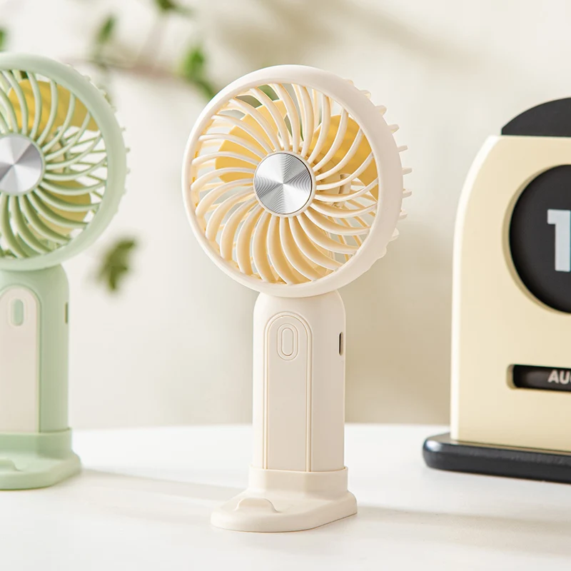 Mini ventilador MDUG verde claro recarregável com porta tipo C